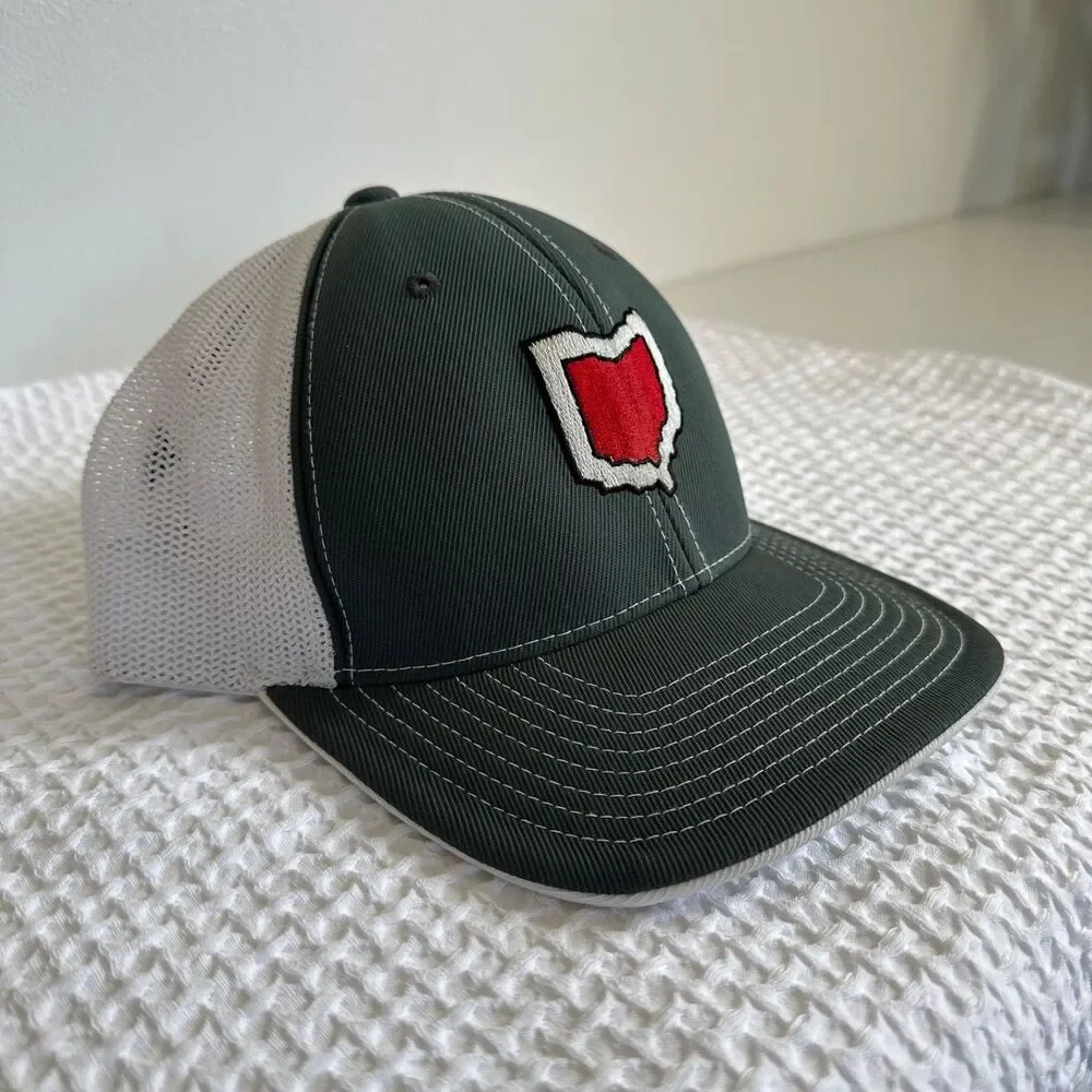 Ohio Flexfit Trucker Mesh Dark Green Hat Size 6 7/8 - 7 3/8, Pacific Headwear